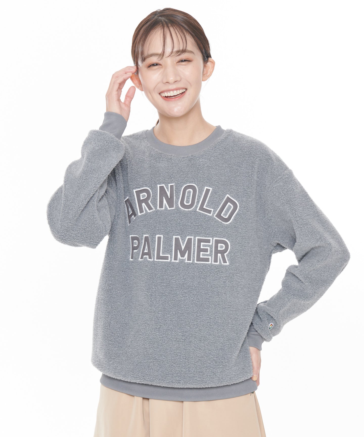 Arnold Palmer 【残り2点】ボアフリースシェアロゴプルオーバー